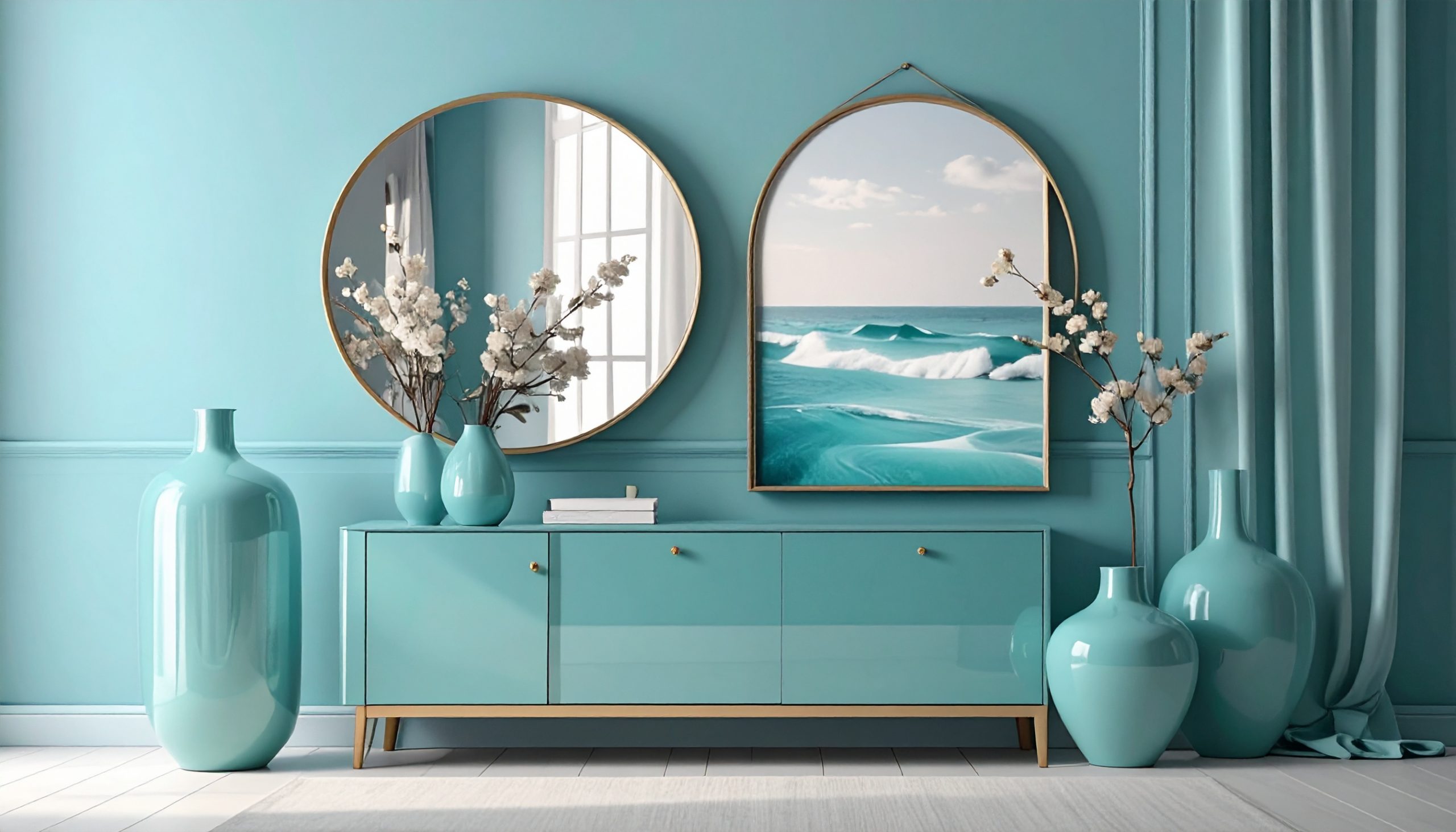 Detalles decorativos de color Satin Lagoon