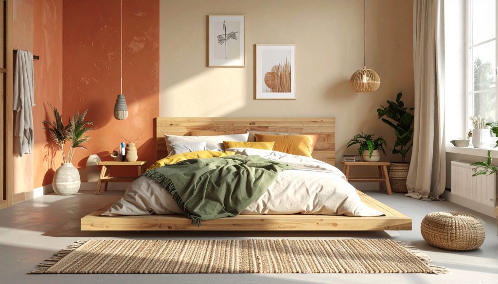 Firefly Dormitorio acogedor y sereno banado por luz natural con una paleta de colores calid 607097