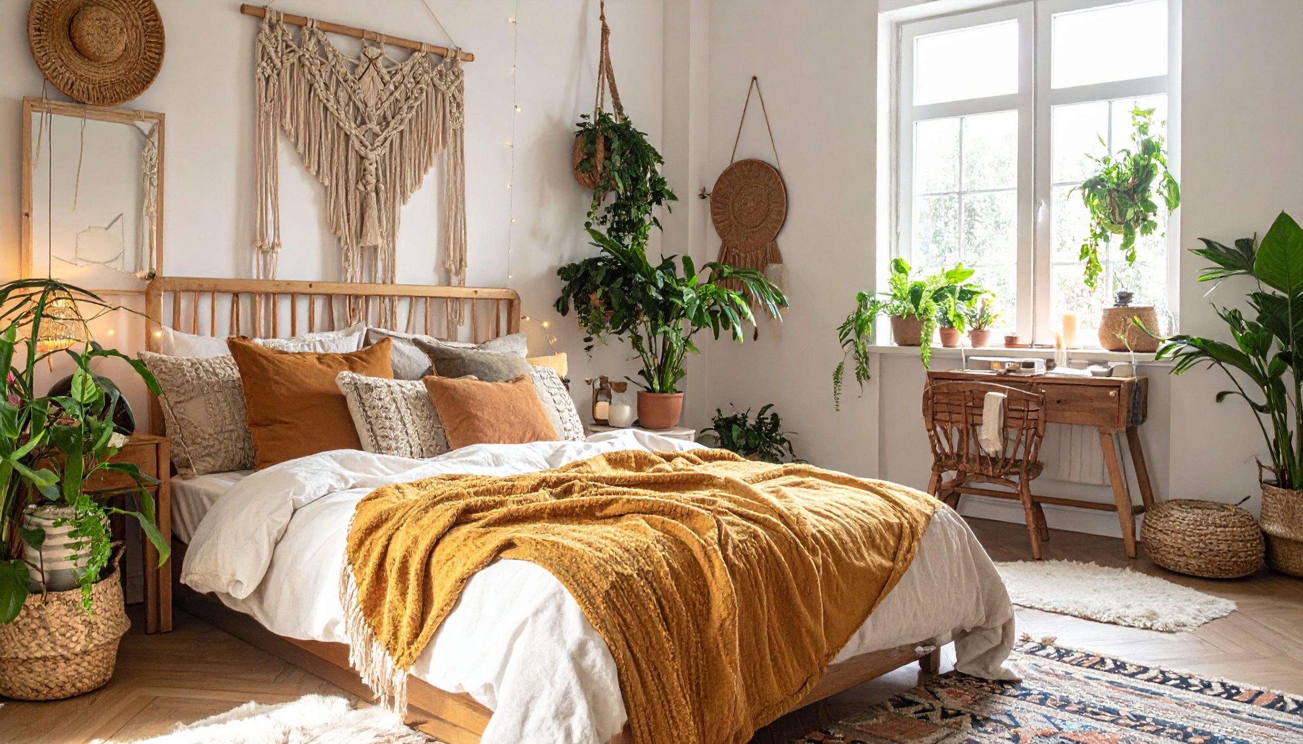 Firefly Habitacion estilo Boho Chic – Creatividad y Texturas Paleta calida y terrosa con to 404429 scaled