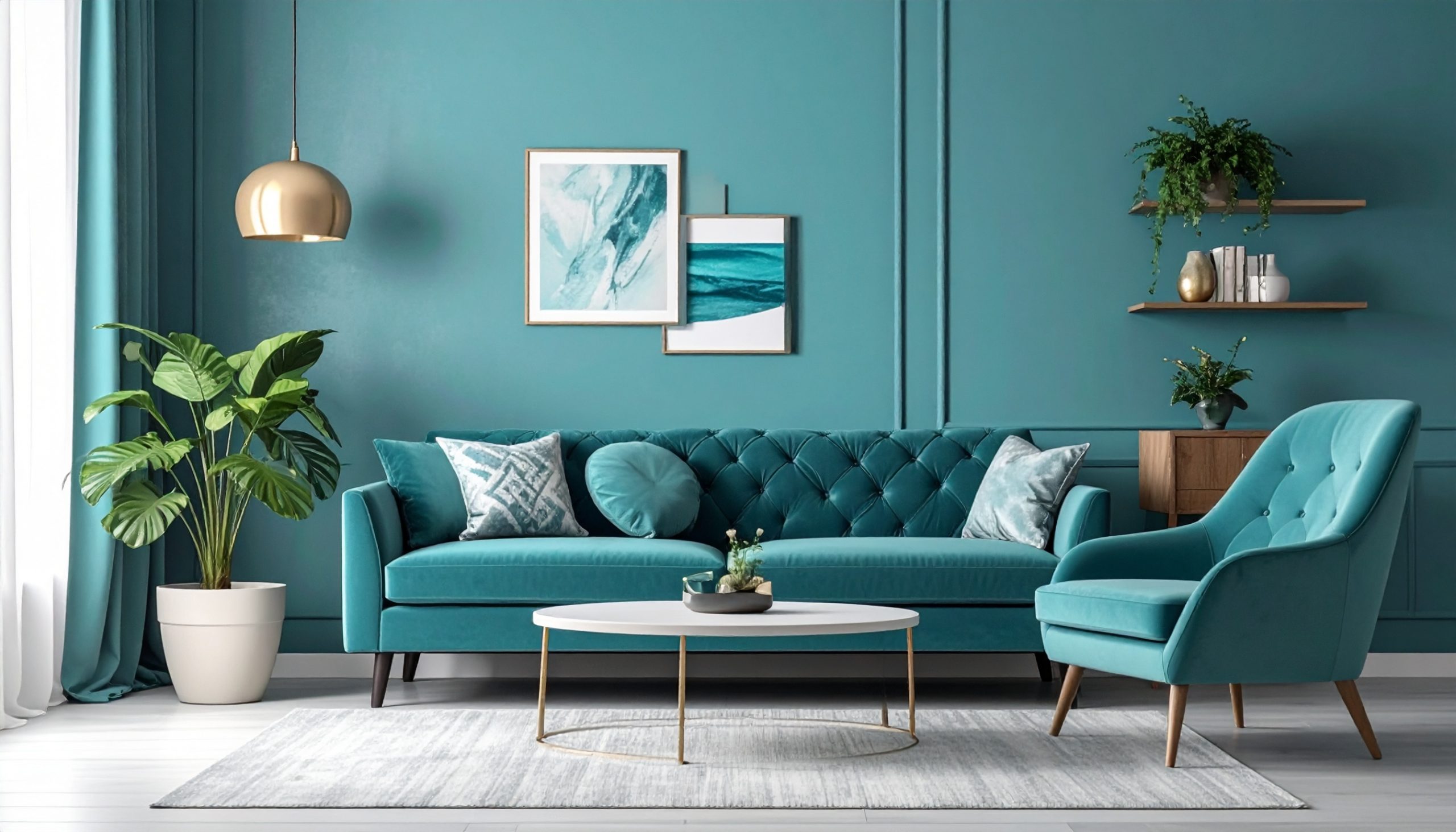 Mobiliario color Satin Lagoon