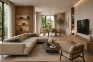 Muebles de cocina modernos, funcionales y en tendencia 12 Distribucion Salon